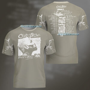 Rapper Chris Brown Breezy Bowl XX Tour 11:11 Vintage Washed Shirt 3D