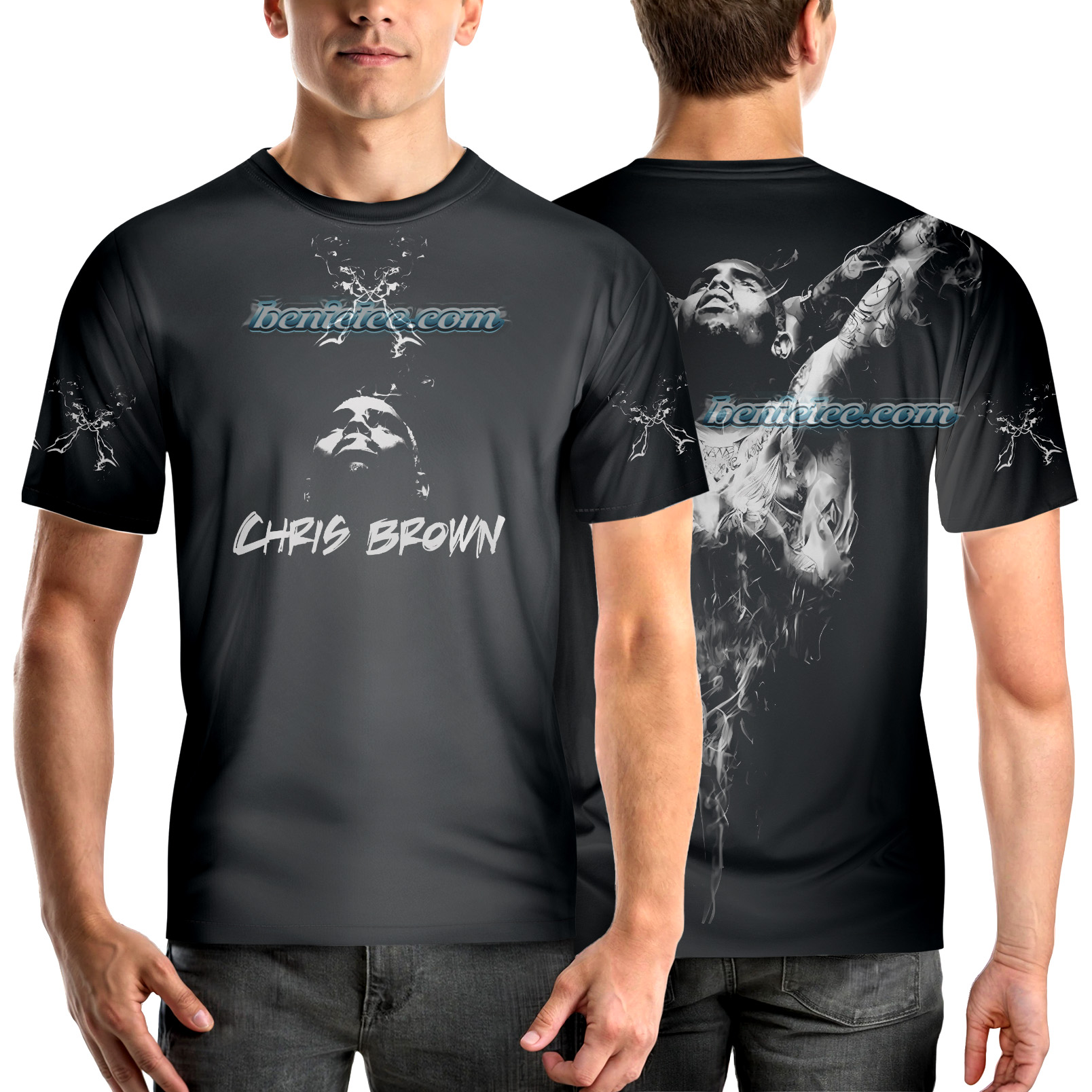 Rapper Chris Brown Breezy Bowl XX Tour Tee 3D - Image 2