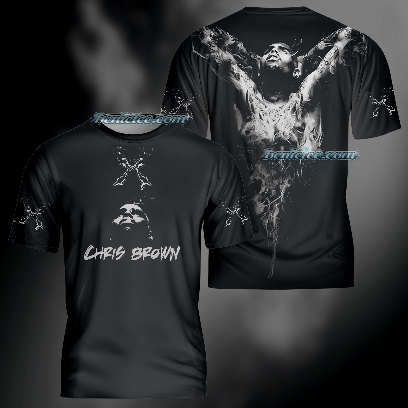 Rapper Chris Brown Breezy Bowl XX Tour Tee 3D