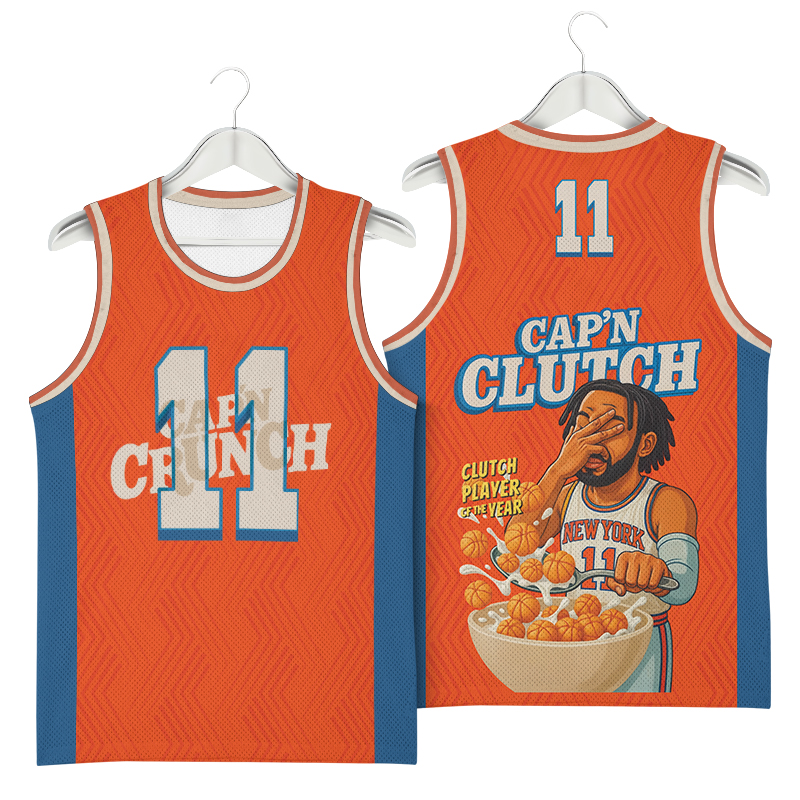 Cap'n clutch Jalen Brunson New York Knicks Basketball Jersey - Image 4