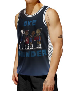 Alternative view of Oklahoma City Thunder Cartoon Basketball Jersey