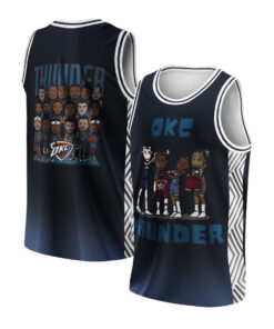 Oklahoma City Thunder Cartoon Basketball Jersey