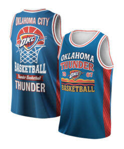 Retro Basketball Jersey, Vintage OKC 90s Style NBA Basketball Jersey
