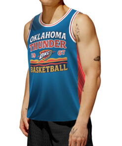 Alternative view of Retro Basketball Jersey, Vintage OKC 90s Style NBA Basketball Jersey