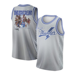 OKC Thunder- The Thunder Rolls Basketball Jersey, Oklahoma City Tee, Basketball Fan Shirt, Sports Team Apparel