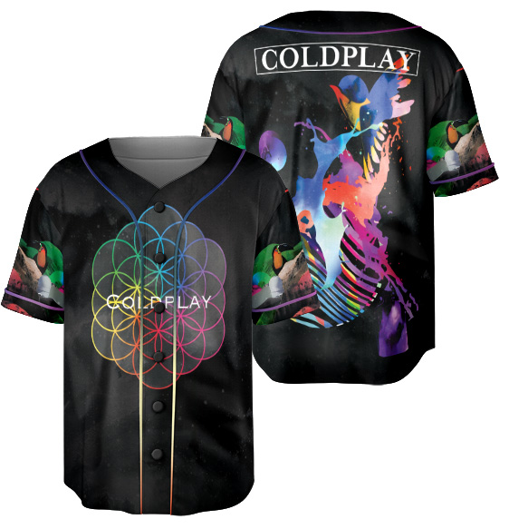 Coldplay Music of the Spheres Tour 2025 Baseball Jersey, Cold Play Tour Jersey - Image 2