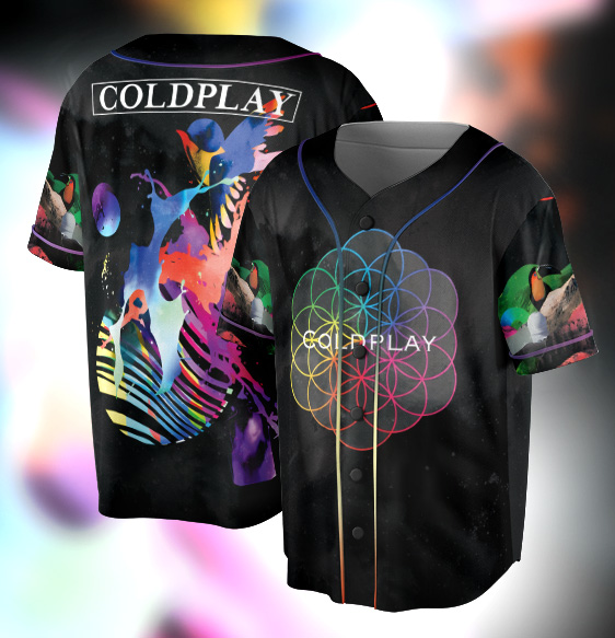 Coldplay Music of the Spheres Tour 2025 Baseball Jersey, Cold Play Tour Jersey