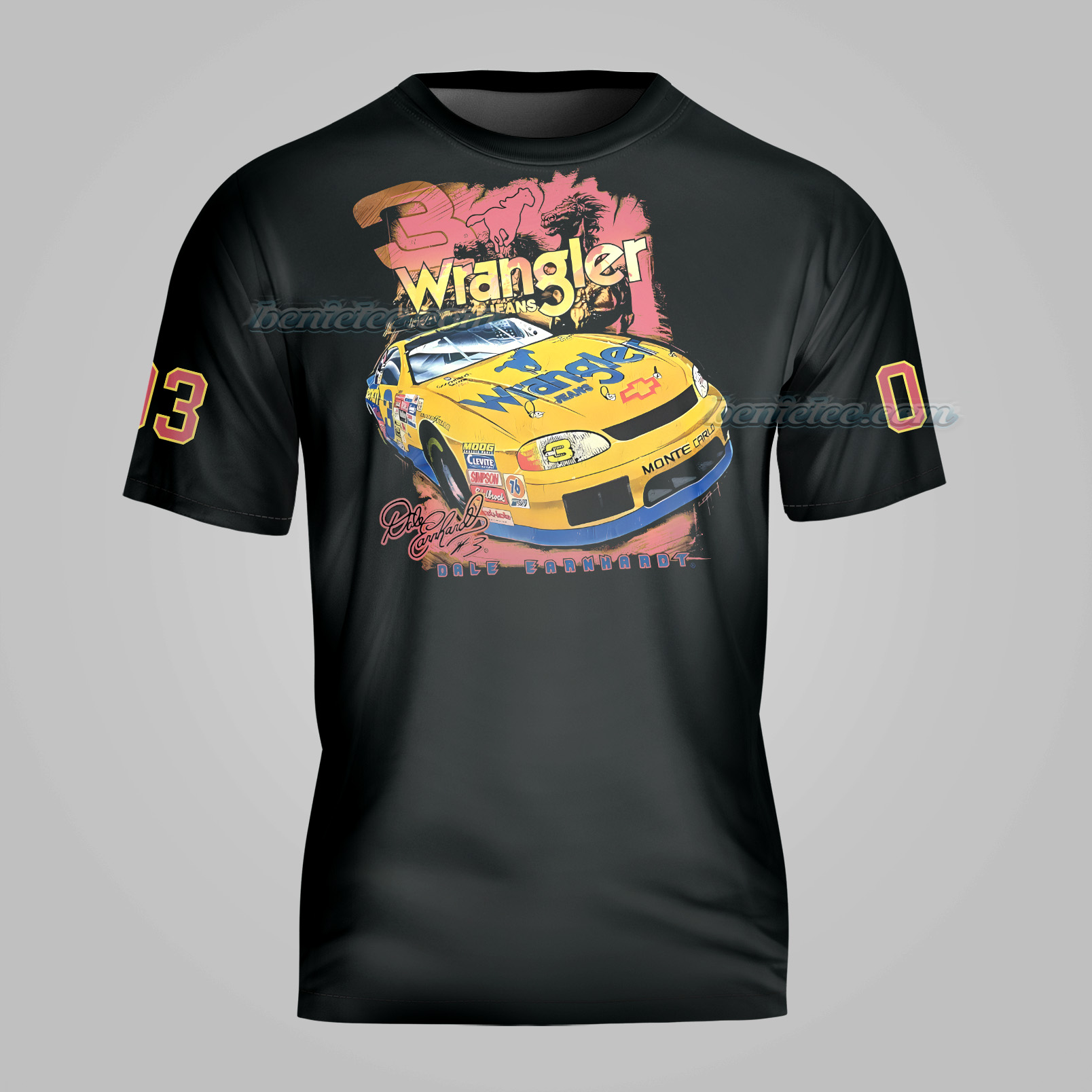 Vintage 90s Dale Earnhardt Nascar Racing T-Shirt 3D - Image 3