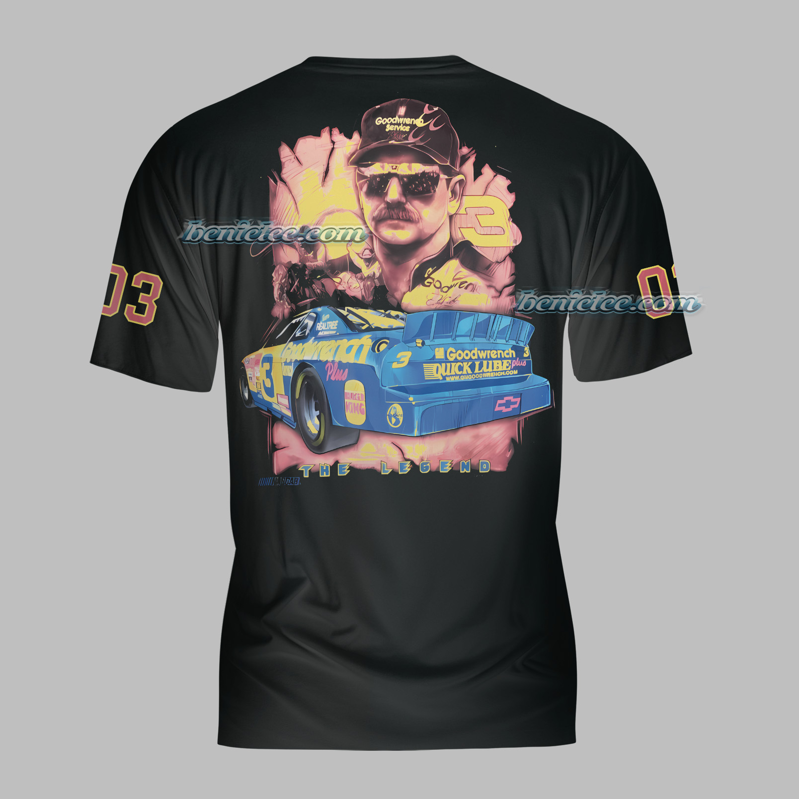 Vintage 90s Dale Earnhardt Nascar Racing T-Shirt 3D - Image 5