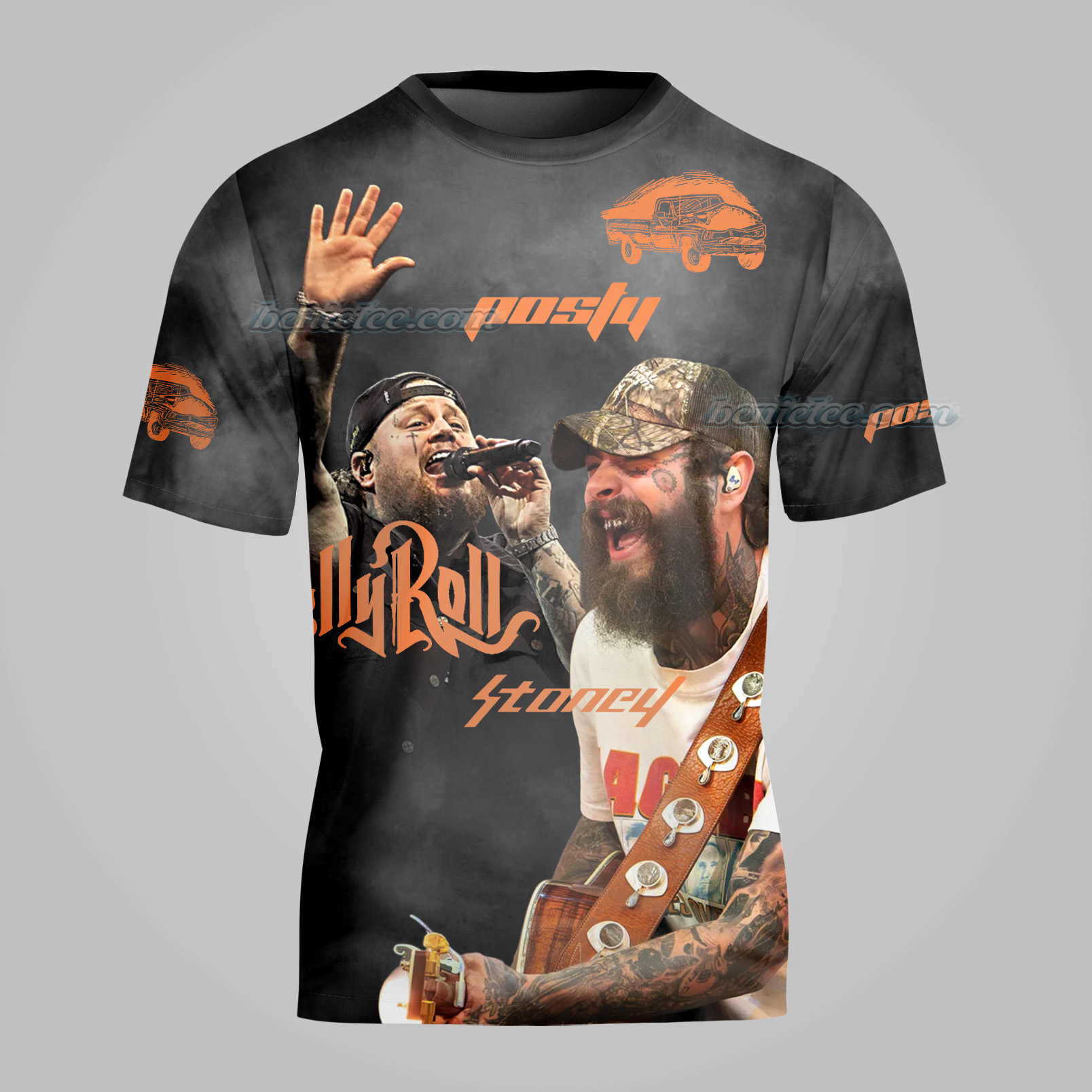 Post Malone Jelly Roll Tour Shirt 3D, Big Ass Stadium Tour Tee 3D, Country Concert T-Shirt - Image 4