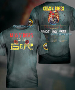 Guns N’ Roses Cheetah Inspired T-Shirt 3D, Rock Band Shirt, 80’s Band Tee