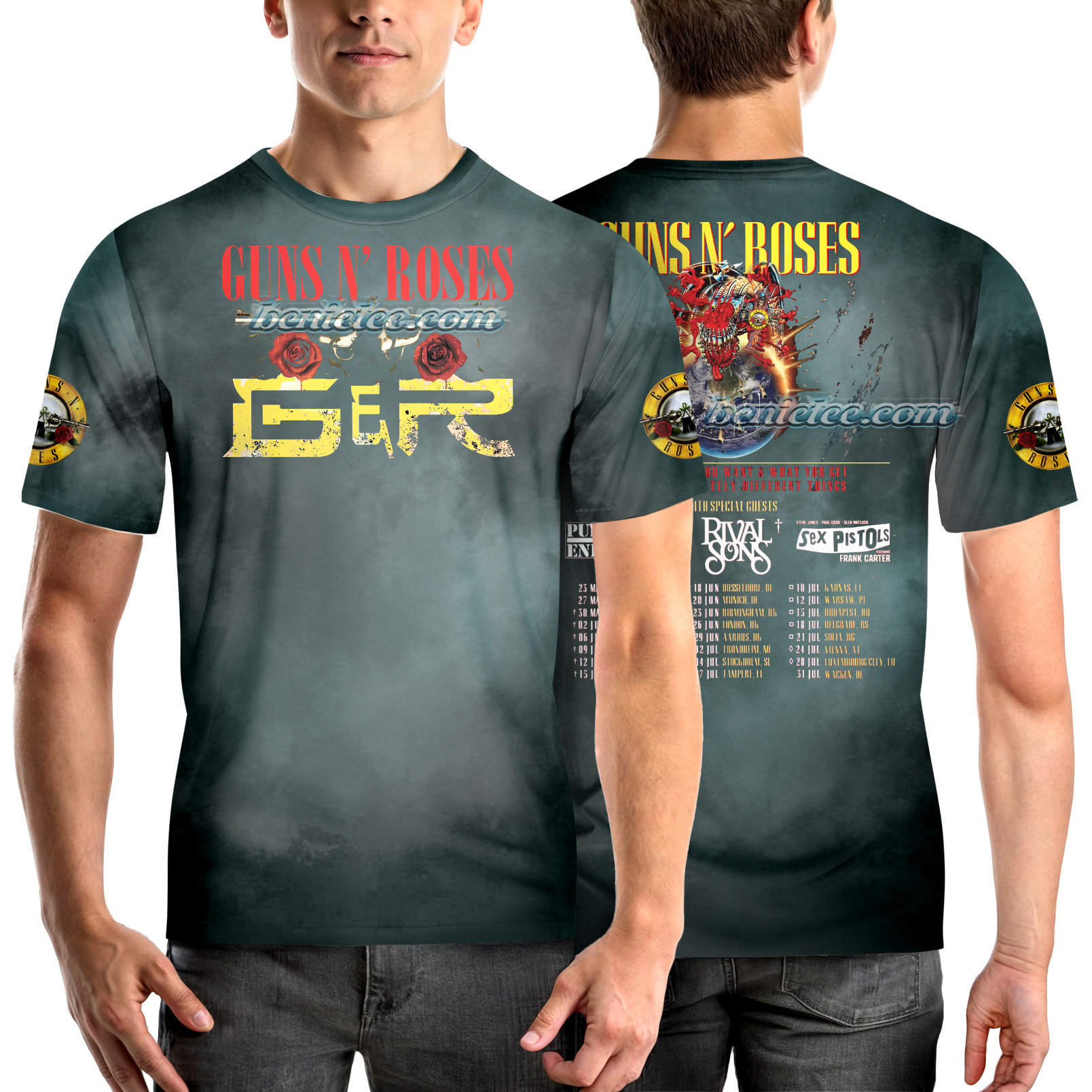 Guns N’ Roses Cheetah Inspired T-Shirt 3D, Rock Band Shirt, 80’s Band Tee - Image 5