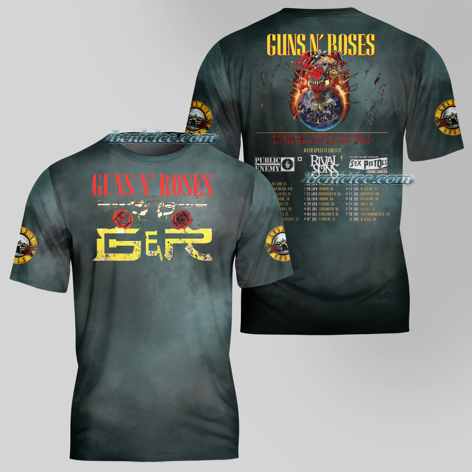 Guns N’ Roses Cheetah Inspired T-Shirt 3D, Rock Band Shirt, 80’s Band Tee - Image 2