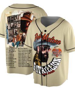 Alternative view of Post Malone Jelly Roll Baseball Jersey, Concert Tour Music Western 2025 Shirt