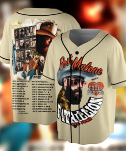 Post Malone Jelly Roll Baseball Jersey, Concert Tour Music Western 2025 Shirt