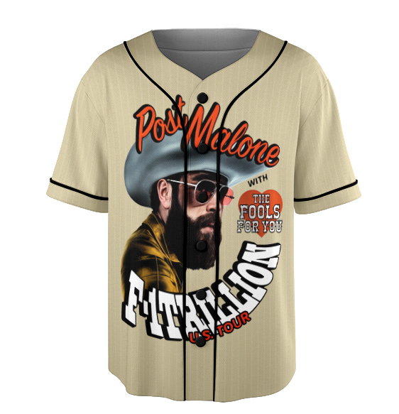 Post Malone Jelly Roll Baseball Jersey, Concert Tour Music Western 2025 Shirt - Image 4