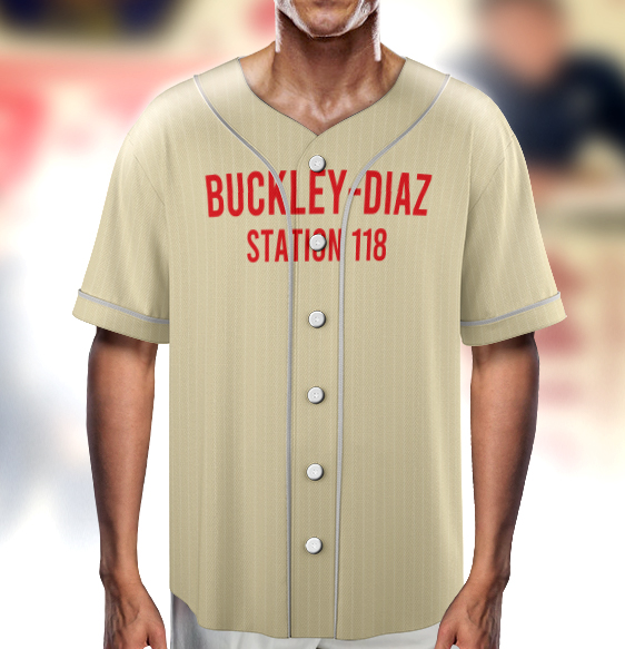 911 Movie Baseball Jersey , Captain Robert Nash 9-1-1 Series - Image 3