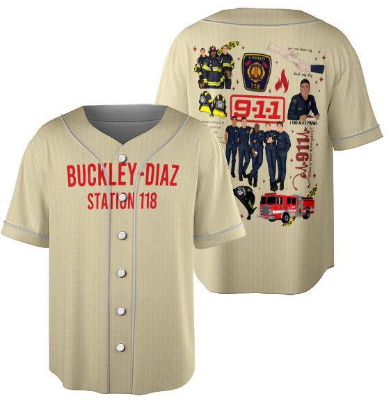 911 Movie Baseball Jersey , Captain Robert Nash 9-1-1 Series - Image 5