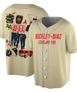 Alternative view of 911 Movie Baseball Jersey , Captain Robert Nash 9-1-1 Series