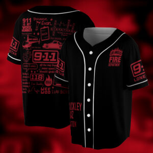 9-1-1 Doodle Art Baseball Jersey, 911 American TV Series Jersey
