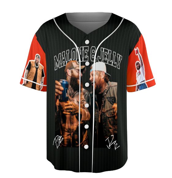 Post Malone Jelly Roll Baseball jersey, Jelly Roll Concert Jersey - Image 4