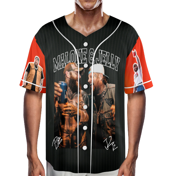 Post Malone Jelly Roll Baseball jersey, Jelly Roll Concert Jersey - Image 6