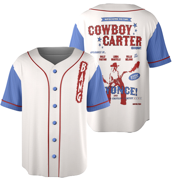 Vintage Beyonce Cowboy Carter Baseball Jersey - Image 5