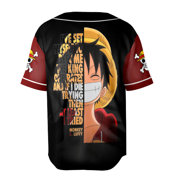 Luffy One Piece Baseball Jersey, Anime Jersey - Image 3
