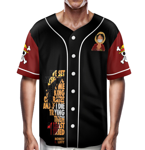 Luffy One Piece Baseball Jersey, Anime Jersey - Image 4