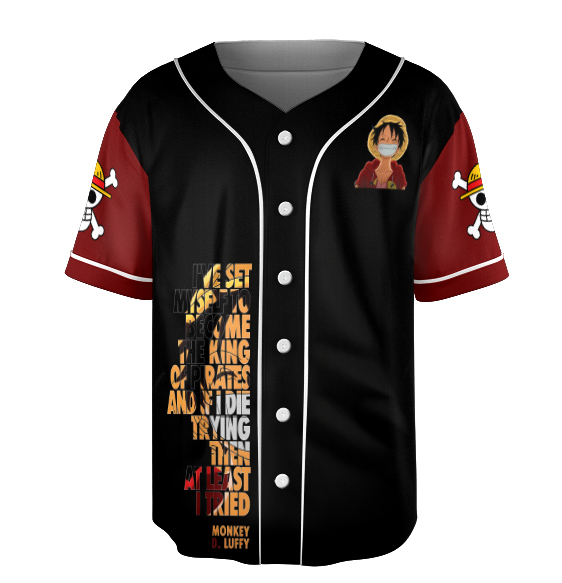 Luffy One Piece Baseball Jersey, Anime Jersey - Image 5