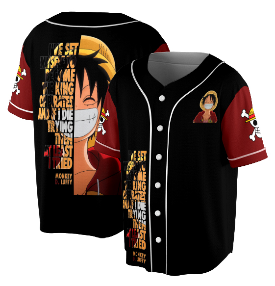 Luffy One Piece Baseball Jersey, Anime Jersey - Image 6