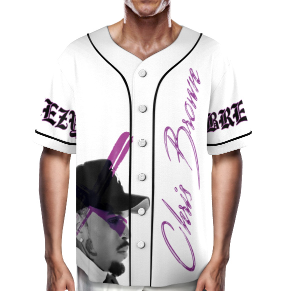 Chris Brown Tour Breezy Bowl XX V2 Vintage Baseball Jersey - Image 2