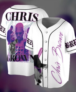 Chris Brown Tour Breezy Bowl XX V2 Vintage Baseball Jersey