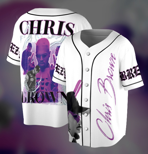Chris Brown Tour Breezy Bowl XX V2 Vintage Baseball Jersey