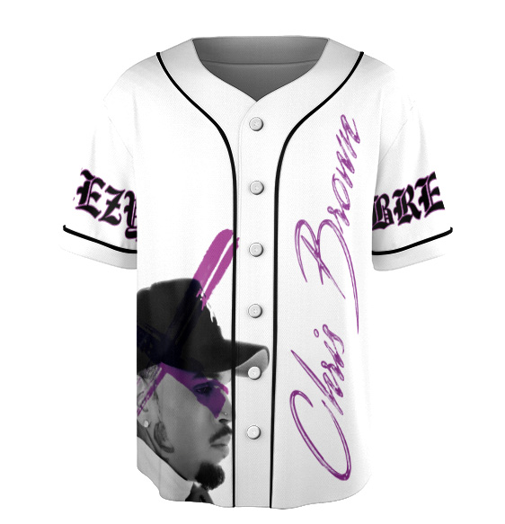 Chris Brown Tour Breezy Bowl XX V2 Vintage Baseball Jersey - Image 6