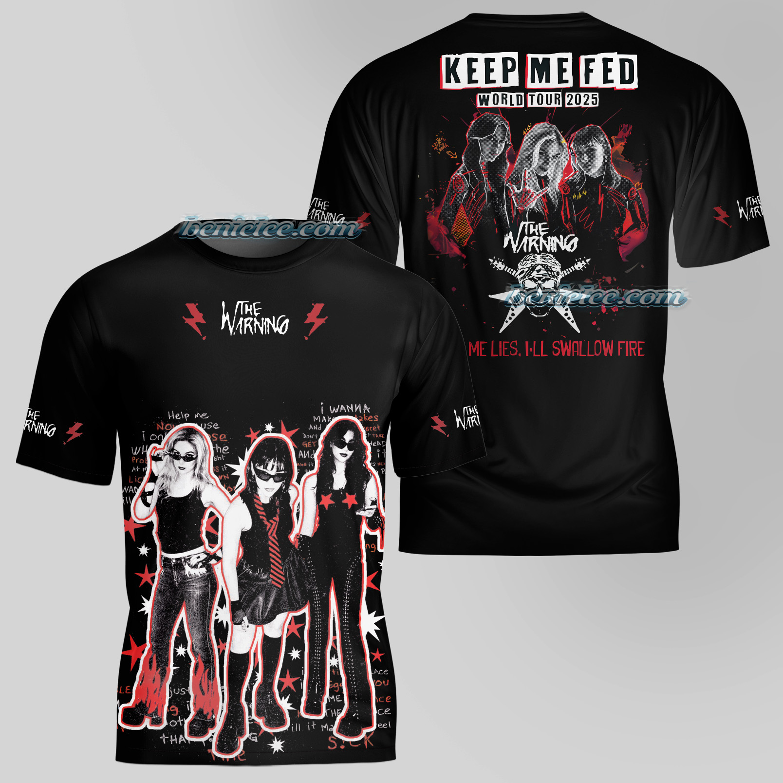 Tshirt The warning 3D, The warning Tour 2025 Tee 3D - Image 3