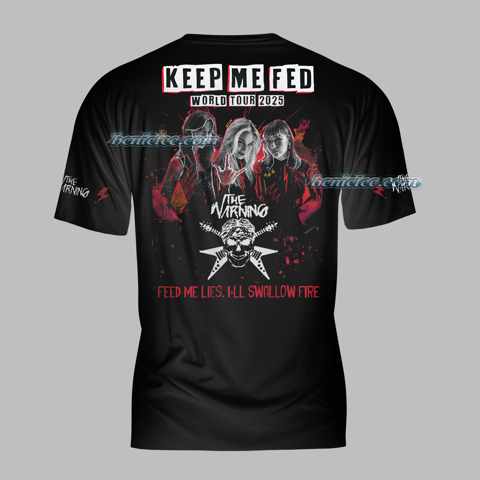 Tshirt The warning 3D, The warning Tour 2025 Tee 3D - Image 4