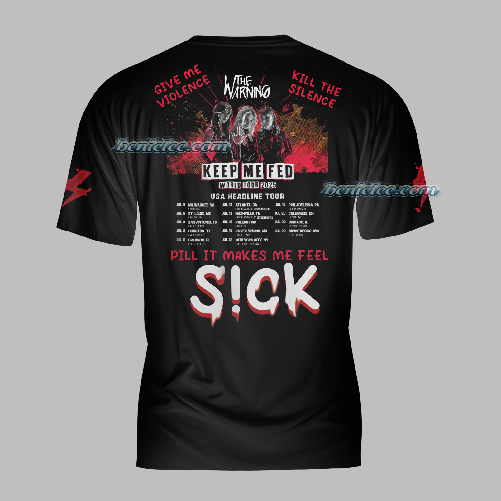 The Warning Girls Band T-shirt 3D - Image 5