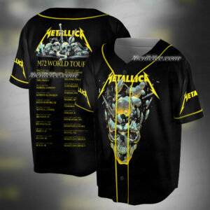 M72 Rock Baseball Jersey, Metal 2025 Tour Baseball Jersey, M72 Tour Jersey