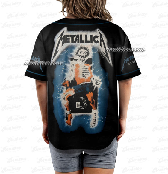 Vintage Metallica Baseball Jersey, World Tour Jersey, Metal Band Shirt - Image 2