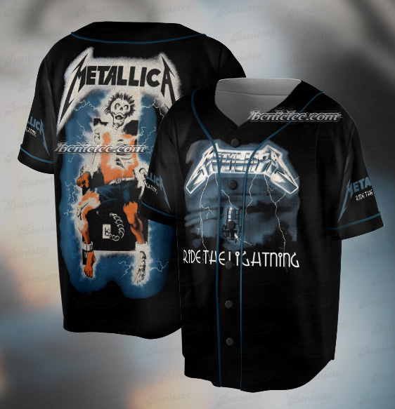 Vintage Metallica Baseball Jersey, World Tour Jersey, Metal Band Shirt