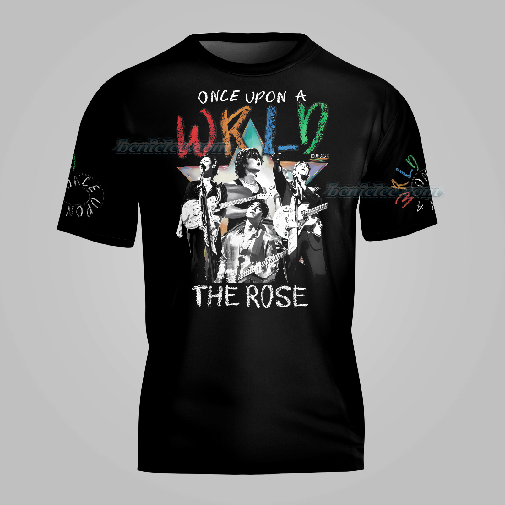 The Rose Once Upon AWRLD Tour Tee 3D, The Rose WRLD Road Map Shirt - Image 5