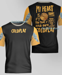 Alternative view of Vintage Coldplay T-Shirt 3D, Music of the Spheres Tour 2025 Tee