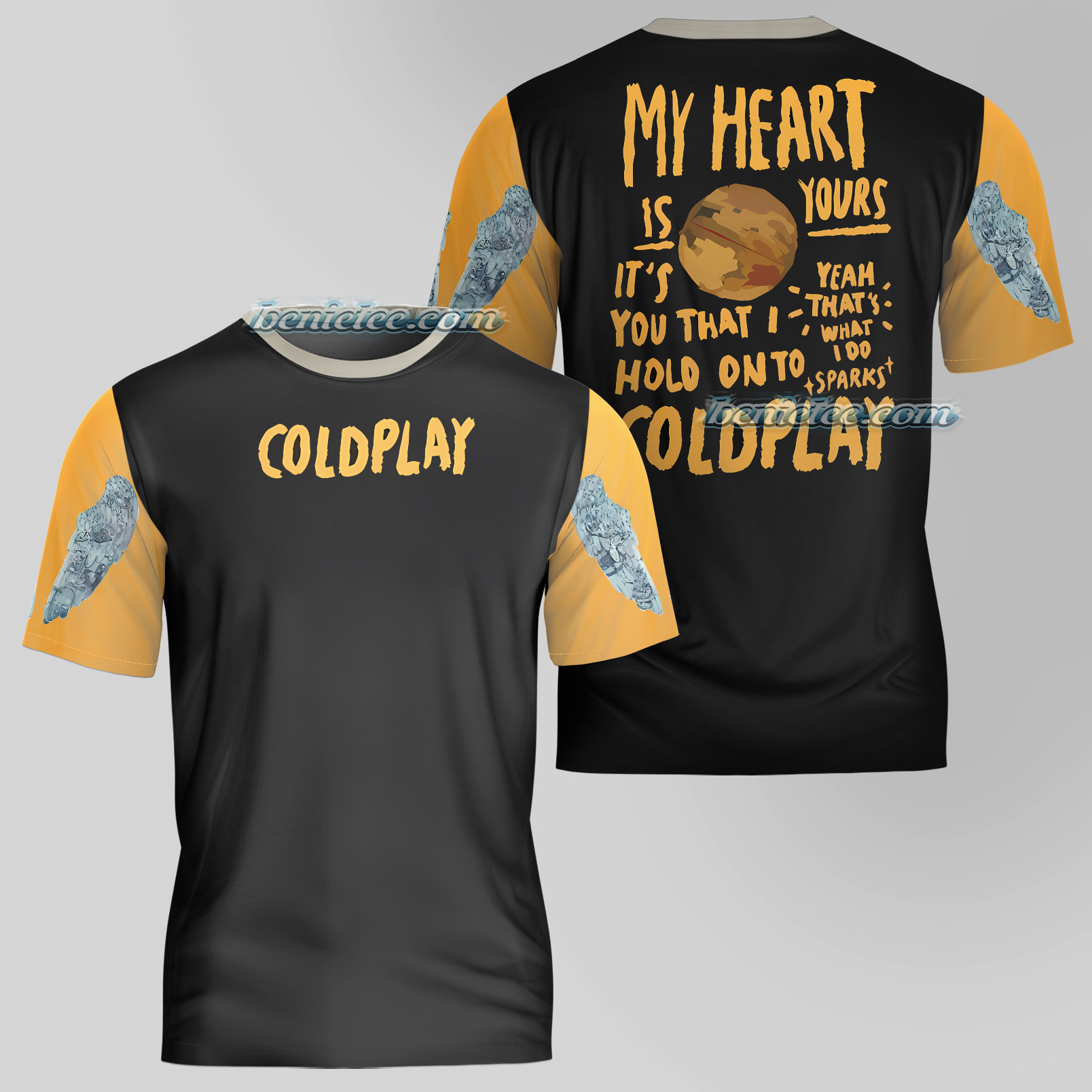 Vintage Coldplay T-Shirt 3D, Music of the Spheres Tour 2025 Tee - Image 2