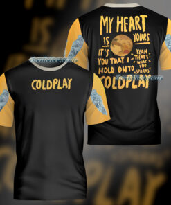Vintage Coldplay T-Shirt 3D, Music of the Spheres Tour 2025 Tee