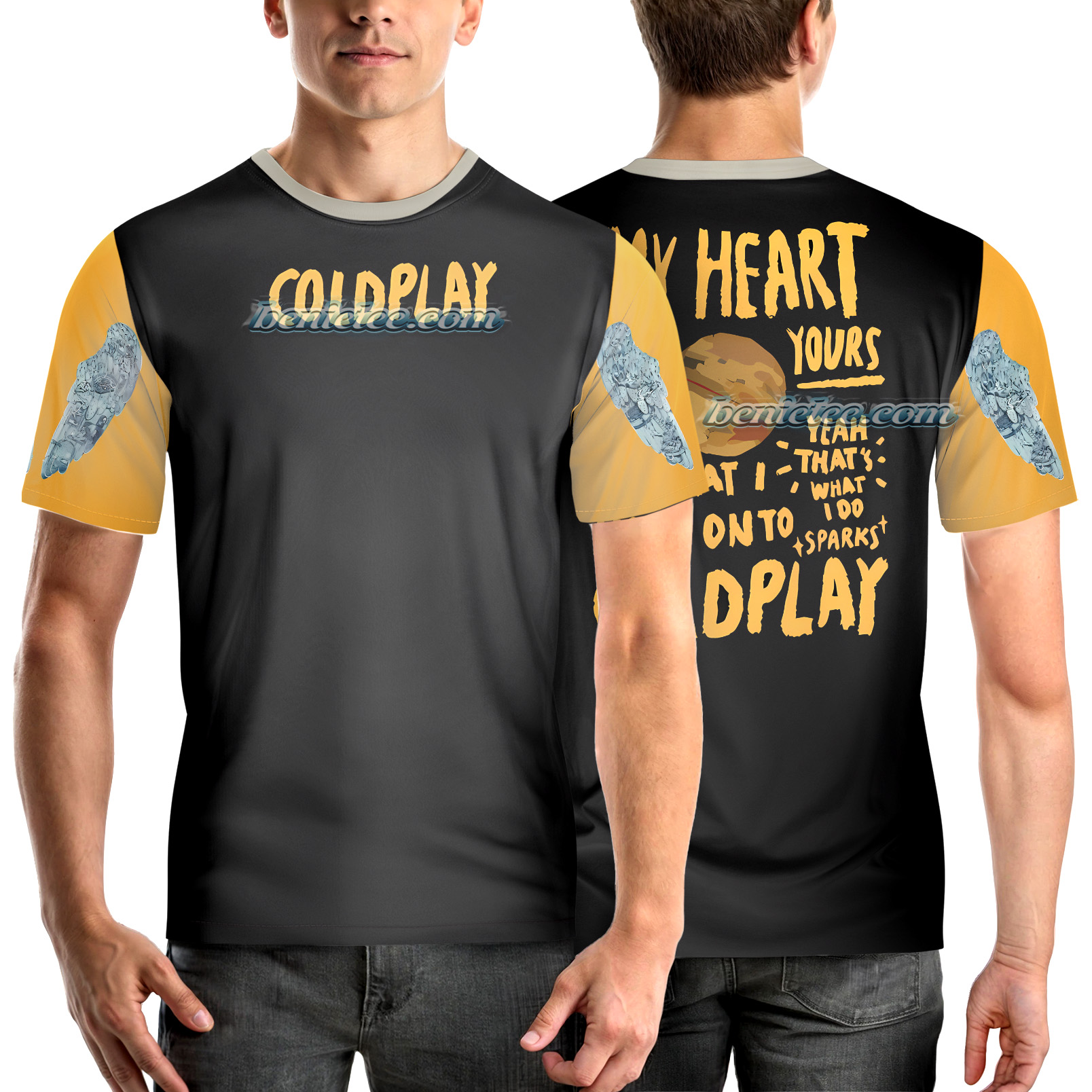 Vintage Coldplay T-Shirt 3D, Music of the Spheres Tour 2025 Tee - Image 4