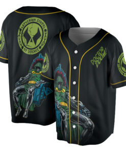 Alternative view of Vintage Styled Doctor Doom Baseball Jersey, Robert Downey JR Avengers Jersey