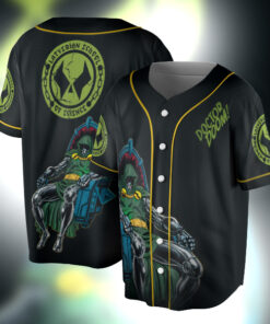 Vintage Styled Doctor Doom Baseball Jersey, Robert Downey JR Avengers Jersey