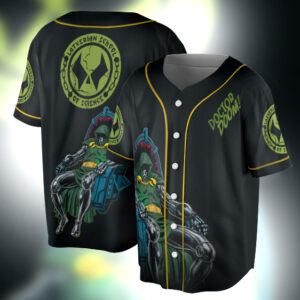 Vintage Styled Doctor Doom Baseball Jersey, Robert Downey JR Avengers Jersey