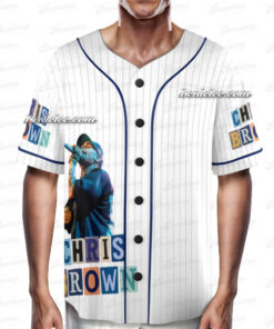 Alternative view of Chris Brown Pop Art Baseball Jersey, Breezy XX World Tour Jersey